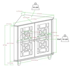 2 Door Corner Accent Cabinet With Fretwork Doors - Saracina Home -Cheap Furniture Store GUEST a18e1f43 b6f9 4000 b005 ef27a6115445