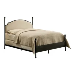 Geraldine Upholstered Headboard Poster Panel Bed Powder Coated Gun Metal - HOMES: Inside + Out -Cheap Furniture Store GUEST abf61064 8b97 4a66 a90a e65612d4e539