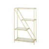 Kokesh Modern Glam Tempered Glass 3 Shelf Asymmetrical Bookcase Gold - Christopher Knight Home -Cheap Furniture Store GUEST b6edcb18 234e 4d42 bf70 c072317c943f