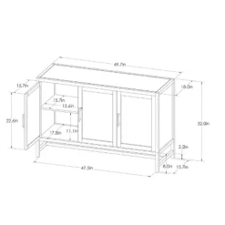 Warwick 3 Door Accent TV Stand For TVs Up To 59" - Threshold™ -Cheap Furniture Store GUEST ba5cd40d 7348 4de0 bac8 5ec1775d8cb4