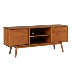 Solid Wood Mid-Century Modern TV Stand For TVs Up To 65" - Saracina Home -Cheap Furniture Store GUEST bcf10612 ab1c 44cb 835f 7b34eadc967d