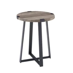 Wrightson Urban Industrial Faux Wrap Leg Round Side Table - Saracina Home -Cheap Furniture Store GUEST c0dad188 2808 4653 a67c 8188c7921417