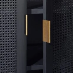 66" East Bluff Woven Cabinet Black - Threshold™ Designed With Studio McGee -Cheap Furniture Store GUEST c257520a eec7 407a b715 3ee6acc782cd