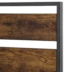 Queen Urban Chic Metal And Wood Plank Bed Brown - Saracina Home -Cheap Furniture Store GUEST c5d1297f 85aa 4822 af1e 1303eb054e5b