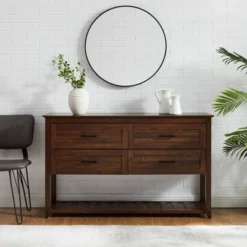 Transitional 4 Drawer Buffet - Saracina Home -Cheap Furniture Store GUEST c6383927 bd15 4c3c a6c0 b8083c8d9325