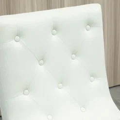 HOMCOM Bar Stools Set Of 2, Swivel Bar Chairs, 25.5" High Fabric Tufted Breakfast Barstools For Kitchen Counter, Cream White -Cheap Furniture Store GUEST c6894d97 b617 48f0 a8ab de2d9f3bba9e