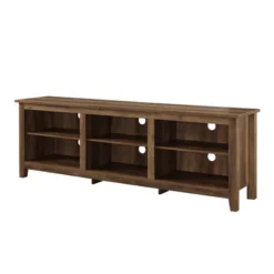 Transitional 6 Cubby Wood Open Storage Wood TV Stand For TVs Up To 80"- Saracina Home -Cheap Furniture Store GUEST c721382d 63e9 44f2 b465 86684712d38c
