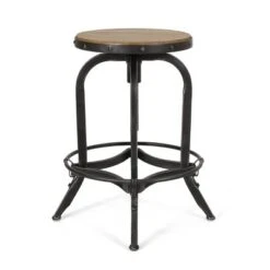 2pc Farmdale Industrial Firwood Adjustable Height Swivel Counter Height Barstools Antique Natural/Pewter - Christopher Knight Home -Cheap Furniture Store GUEST cc6898ca 0bf1 498a 9b18 74f4d0ebc51f