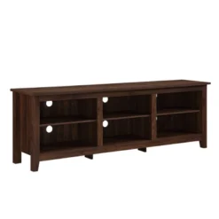 Transitional 6 Cubby Wood Open Storage Wood TV Stand For TVs Up To 80"- Saracina Home -Cheap Furniture Store GUEST d09d53fd 86be 4590 8f8d 330fc60b11ce