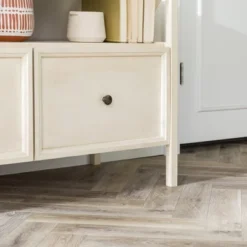 Farmhouse 3 Drawer Wood TV Stand For TVs Up To 65" - Saracina Home -Cheap Furniture Store GUEST d77774f4 3e5a 4a67 9f72 0016110a90cd