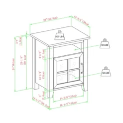 Transitional Classic Windowpane Storage Side Table - Saracina Home -Cheap Furniture Store GUEST dad8aa65 d963 49c7 bda3 78b3efe46282