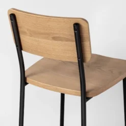 Wood & Steel Bar Stool - Natural/Black - Hearth & Hand™ With Magnolia -Cheap Furniture Store GUEST dd89e9f1 7a47 4584 b4ec a8a659027411