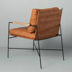 Faux Leather & Metal Accent Chair - Black/Brown - Hearth & Hand™ With Magnolia 11 Faux Leather & Metal Accent Chair - Black/Brown - Hearth & Hand™ With Magnolia -Cheap Furniture Store GUEST e5692544 8e55 4447 8f20 aa4310407010