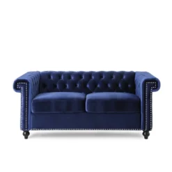 Brinkhaven Modern Glam Tufted Velvet Loveseat With Nailhead Trim - Christopher Knight Home -Cheap Furniture Store GUEST e6dbdeaf b34f 4bb9 8c55 a2bef1478ebe