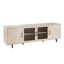 Vik Modern Boho 4 Door Herringbone TV Stand For TVs Up To 80" - Saracina Home -Cheap Furniture Store GUEST ed5d16ce 4150 442b 90cb a64eda002eff
