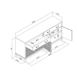 Brandeis Woven TV Stand For TVs Up To 60" Brown - Threshold™ Designed With Studio McGee -Cheap Furniture Store GUEST edcf4db2 26a4 444b ba42 cd73d8a812f3