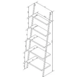 72" Loring 5 Shelf Leaning Bookshelf - Threshold™ -Cheap Furniture Store GUEST f0a703db 6249 4024 8139 6e1bf2368058