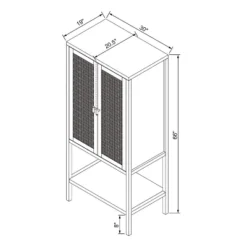 66" East Bluff Woven Cabinet Black - Threshold™ Designed With Studio McGee -Cheap Furniture Store GUEST f0f96919 4336 4aac bf37 3083b43583f1