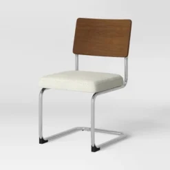 2pk Cecilton Chrome Cantilever Dining Chairs Cream Boucle - Threshold™ -Cheap Furniture Store GUEST f467ac82 933d 40fb b02c 63edbb24066f