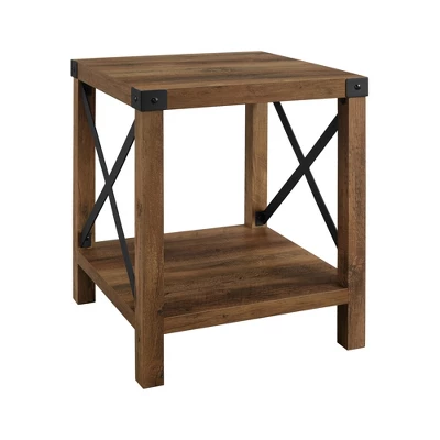 Sophie Rustic Industrial X Frame Side Table - Saracina Home 12 Sophie Rustic Industrial X Frame Side Table - Saracina Home - Image 10