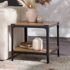 Set Of 2 Benny Urban Industrial Angle Iron Side Tables - Saracina Home -Cheap Furniture Store GUEST fb2a554d 6054 4753 b5b4 44f760fd07d6