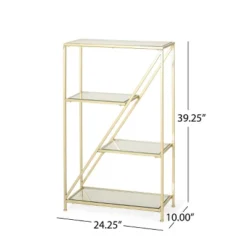 Kokesh Modern Glam Tempered Glass 3 Shelf Asymmetrical Bookcase Gold - Christopher Knight Home 16 Kokesh Modern Glam Tempered Glass 3 Shelf Asymmetrical Bookcase Gold - Christopher Knight Home -Cheap Furniture Store GUEST fe44afab b226 4b6b 83bf d92ad3ad8955