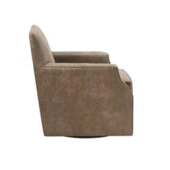 Glaser Faux Leather Swivel Chair Brown - Madison Park -Cheap Furniture Store GUEST fecafd4e d3e5 453f 9bfe 1bab360f12b1